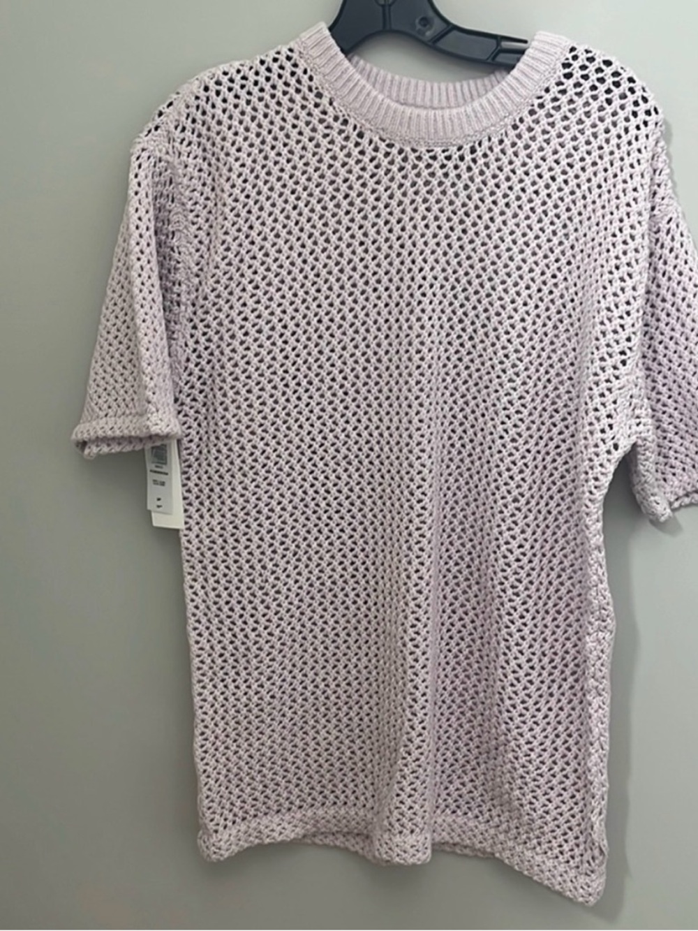 TNA Ponderosa Lilac Open Knit Short Sleeve shirt - S